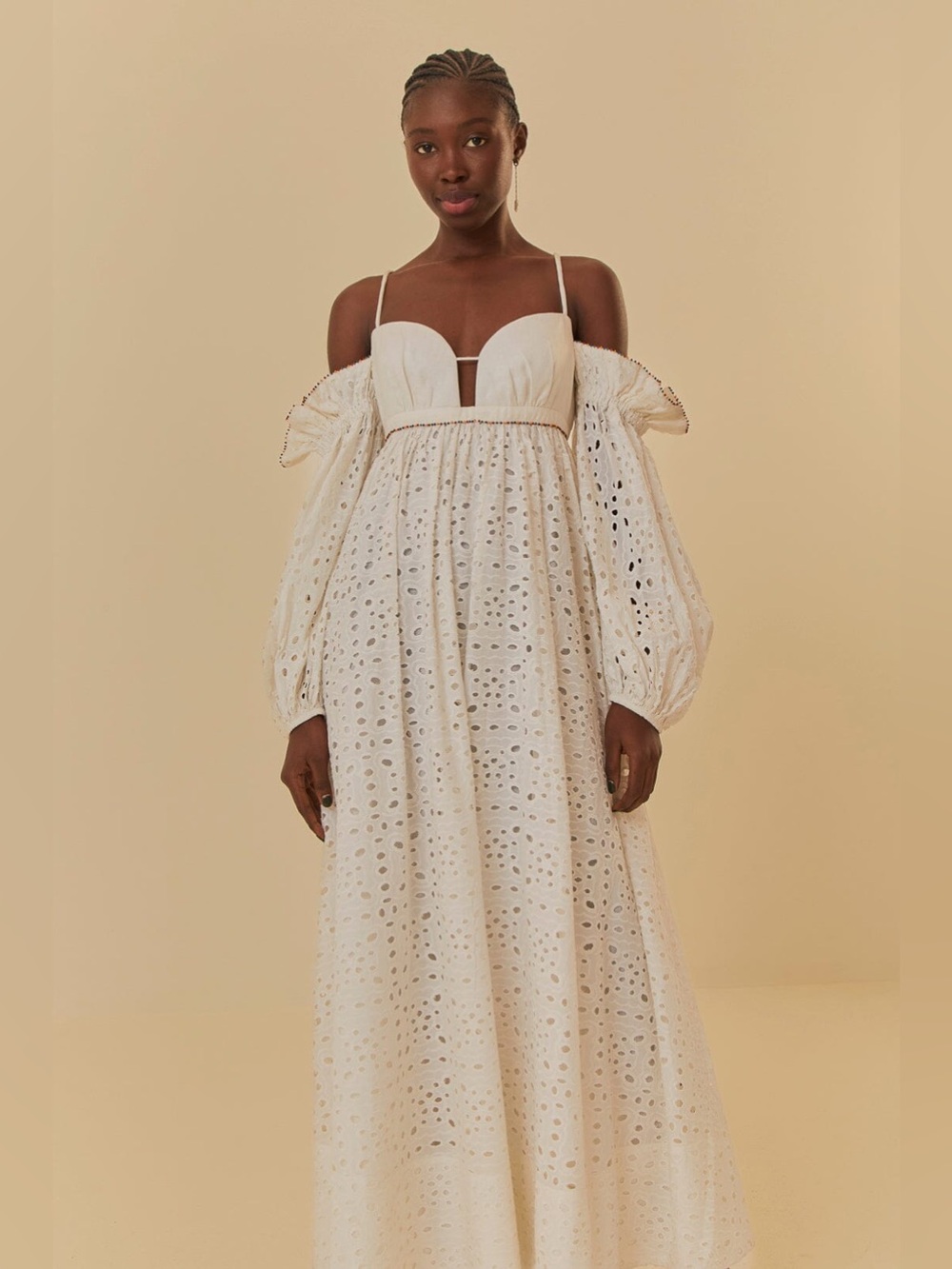 FARM Rio White Eyelet Maxi Dress - Picture 4 of 16